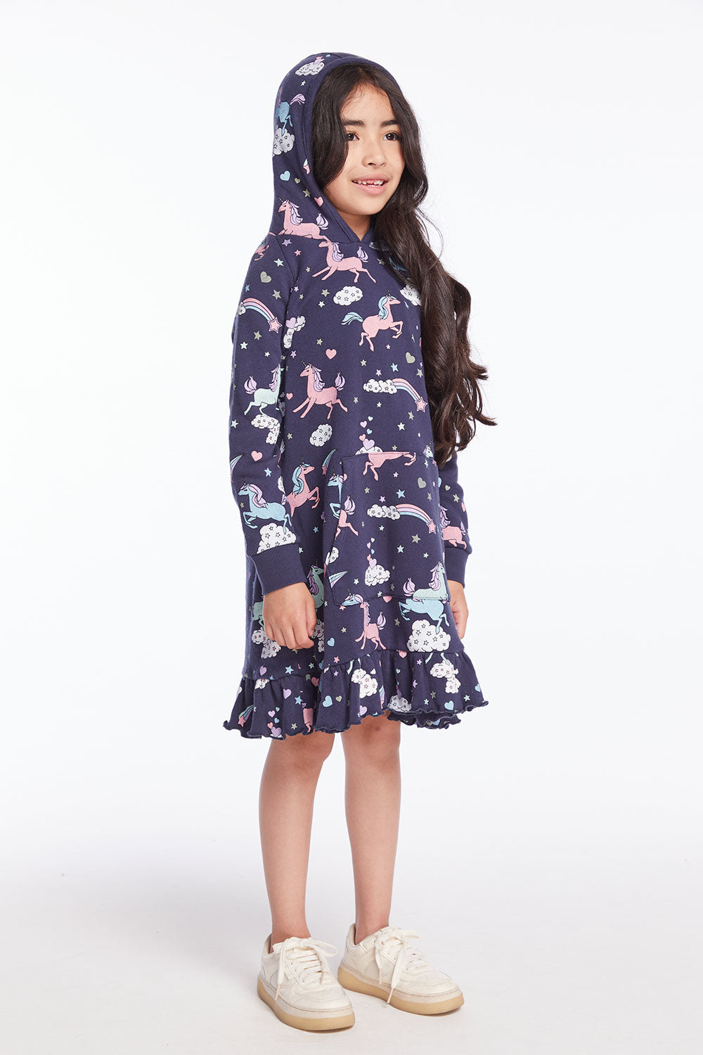 Allover Unicorns Girls Hoodie Dress Girls chaserbrand