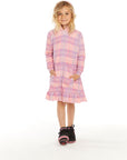 Long Sleeve Cotton Candy Plaid Dress GIRLS chaserbrand