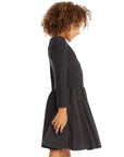 Puff Black Licorice Long Sleeve Dress with Twirl Skirt GIRLS chaserbrand