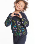 Colorful Hearts Girls Long Sleeve Girls chaserbrand