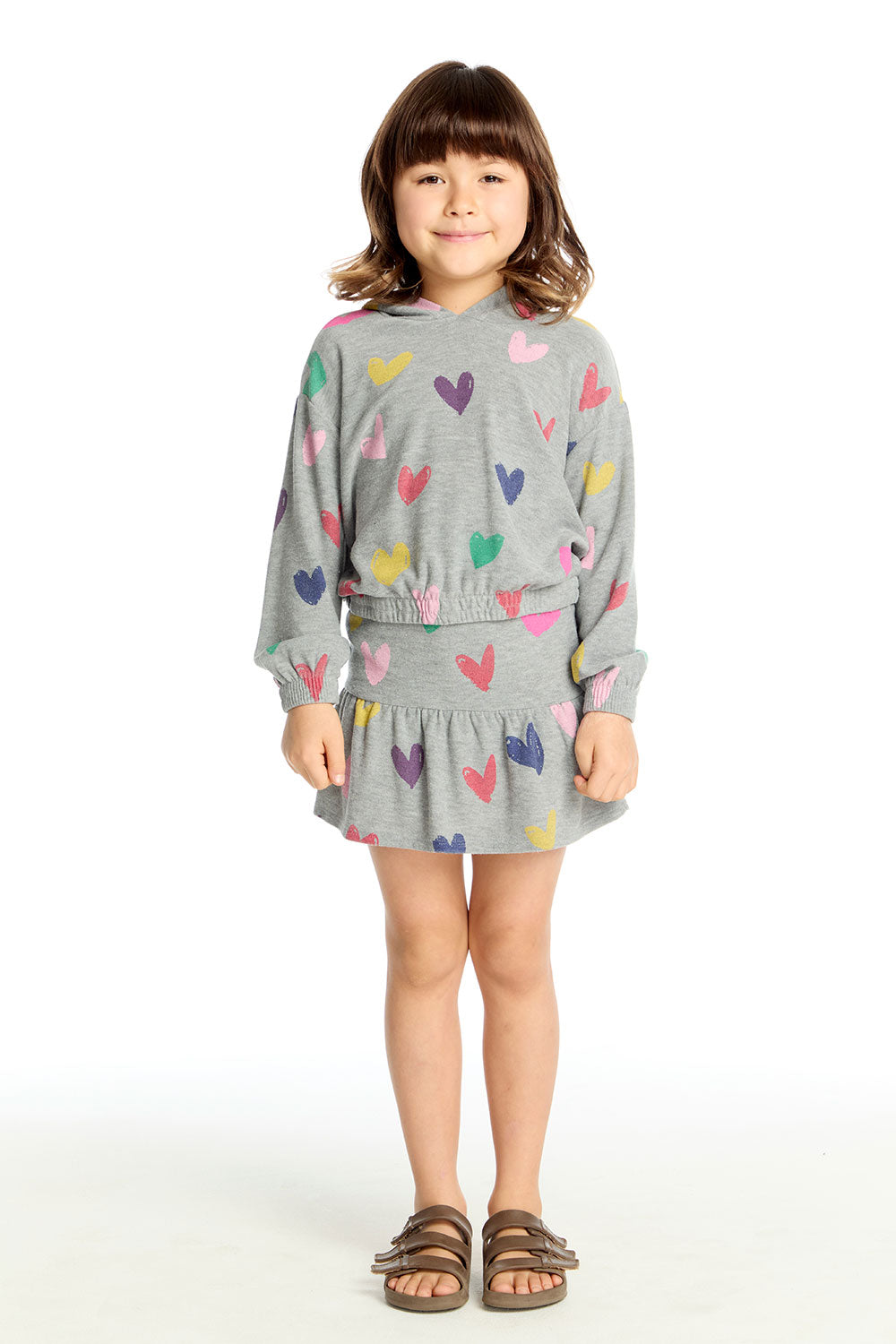 Rainbow Hearts Hoodie Girls chaserbrand