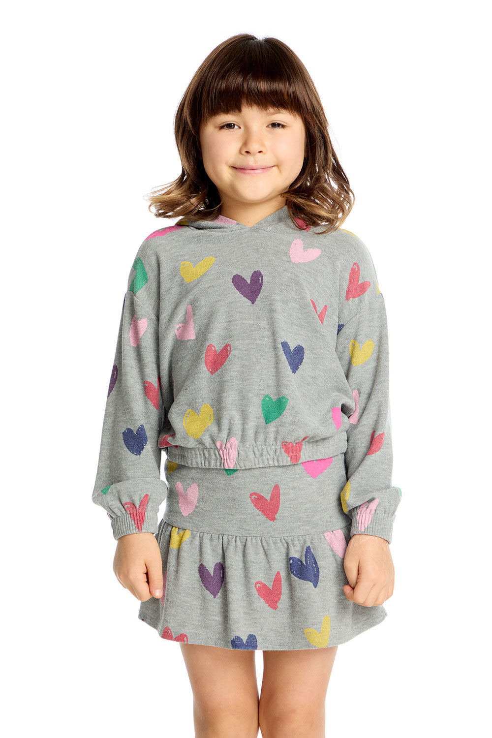 Rainbow Hearts Hoodie Girls chaserbrand