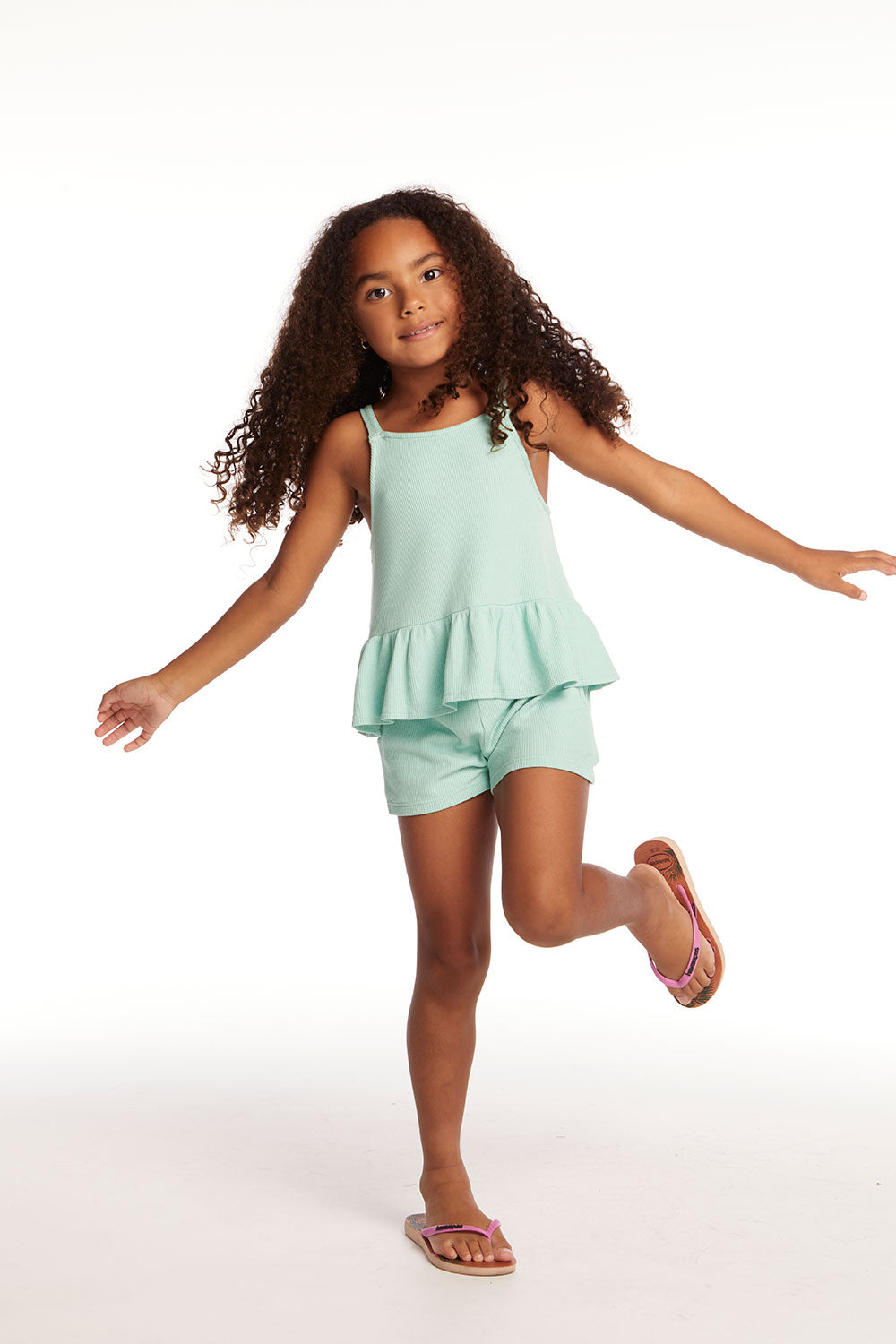 Jade Spring Bud Waffle Knit Girls Short GIRLS chaserbrand