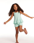 Jade Spring Bud Waffle Knit Girls Short GIRLS chaserbrand