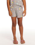 Jade Embroidered Flowers Waffle Knit Girls Short GIRLS chaserbrand