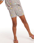 Jade Embroidered Flowers Waffle Knit Girls Short GIRLS chaserbrand