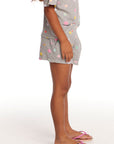 Jade Embroidered Flowers Waffle Knit Girls Short GIRLS chaserbrand
