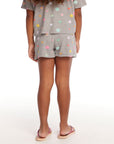 Jade Embroidered Flowers Waffle Knit Girls Short GIRLS chaserbrand