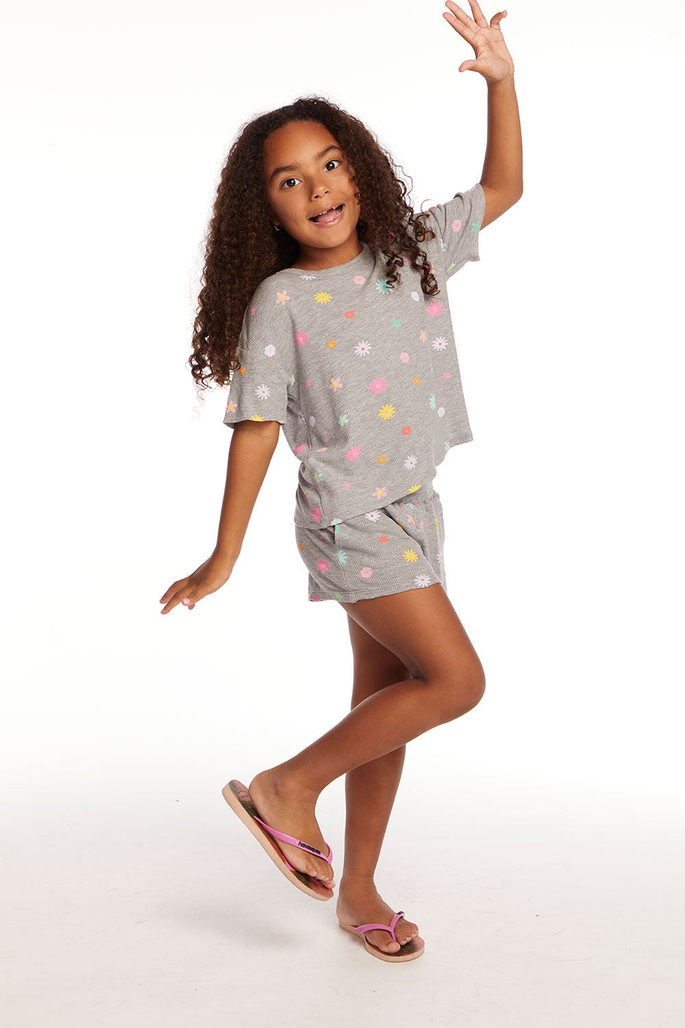 Devin Embroidered Flowers Girls Tee GIRLS chaserbrand