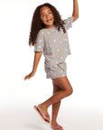 Devin Embroidered Flowers Girls Tee GIRLS chaserbrand