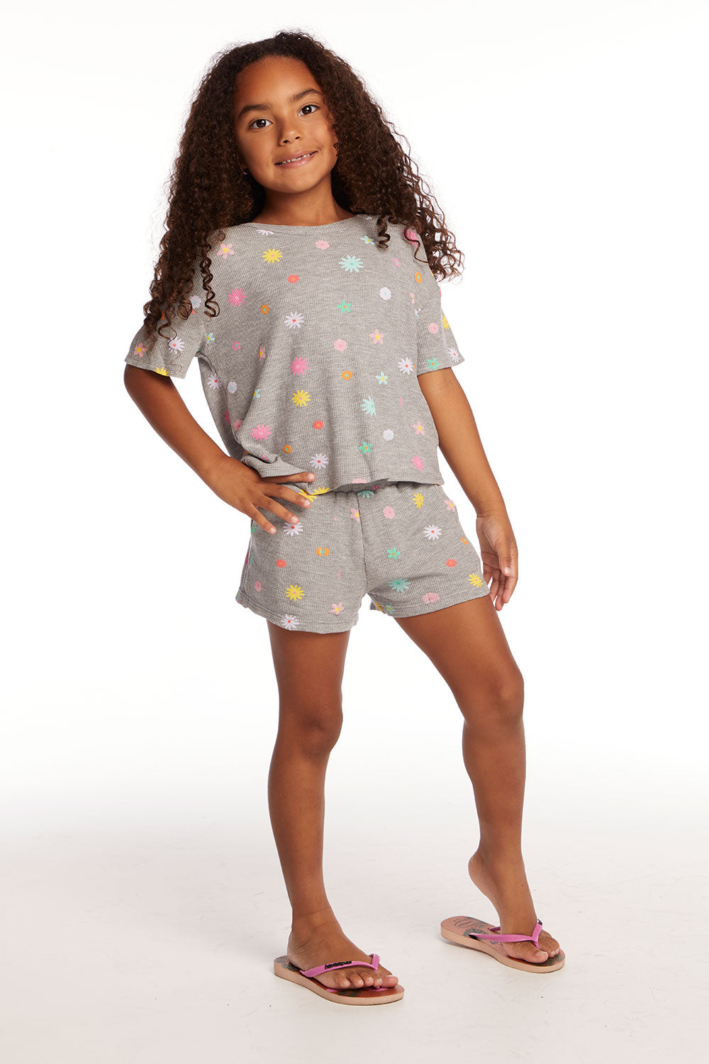 Devin Embroidered Flowers Girls Tee GIRLS chaserbrand