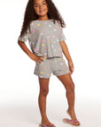 Devin Embroidered Flowers Girls Tee GIRLS chaserbrand