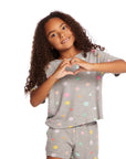 Devin Embroidered Flowers Girls Tee GIRLS chaserbrand