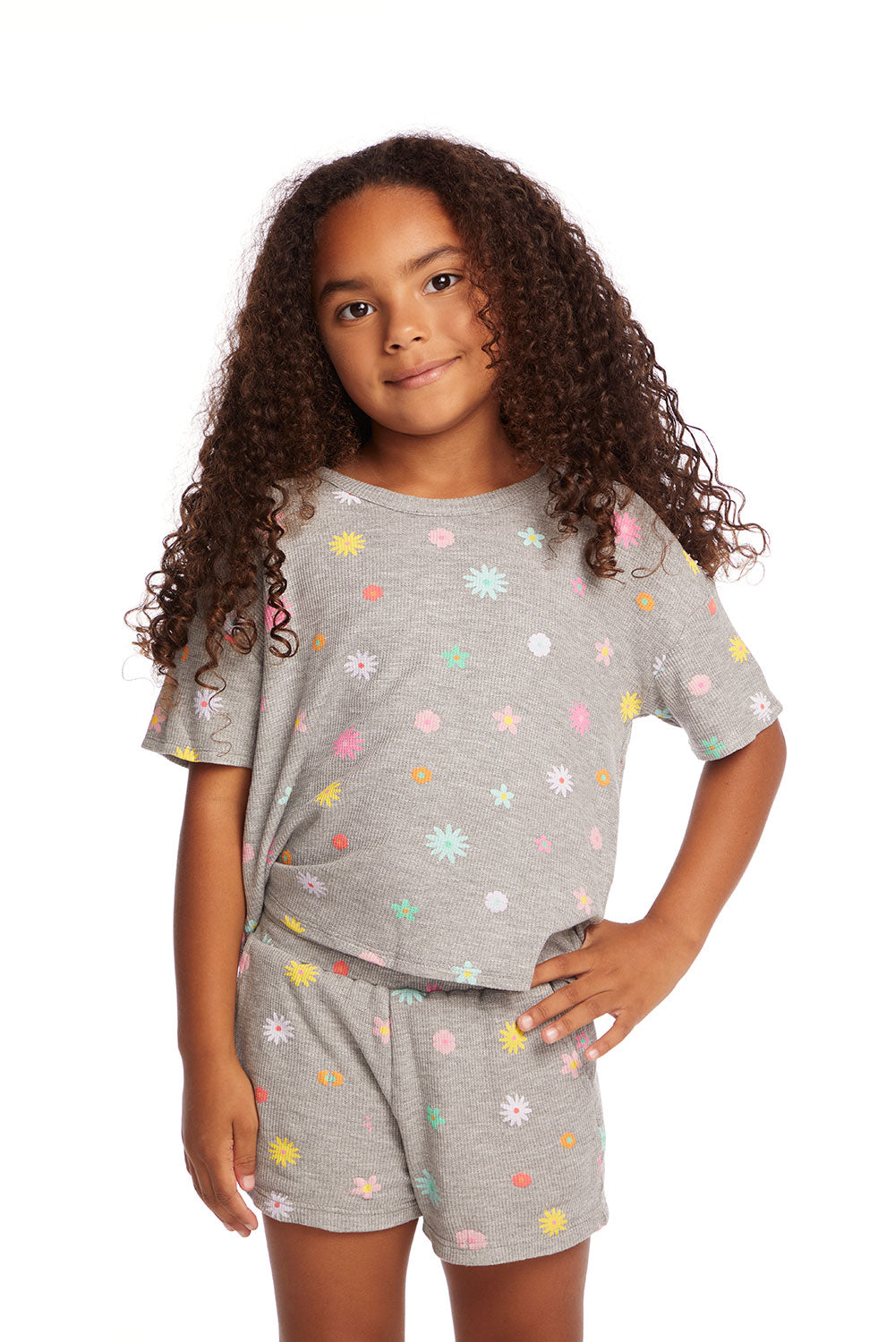 Devin Embroidered Flowers Girls Tee GIRLS chaserbrand