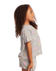 Devin Embroidered Flowers Girls Tee GIRLS chaserbrand