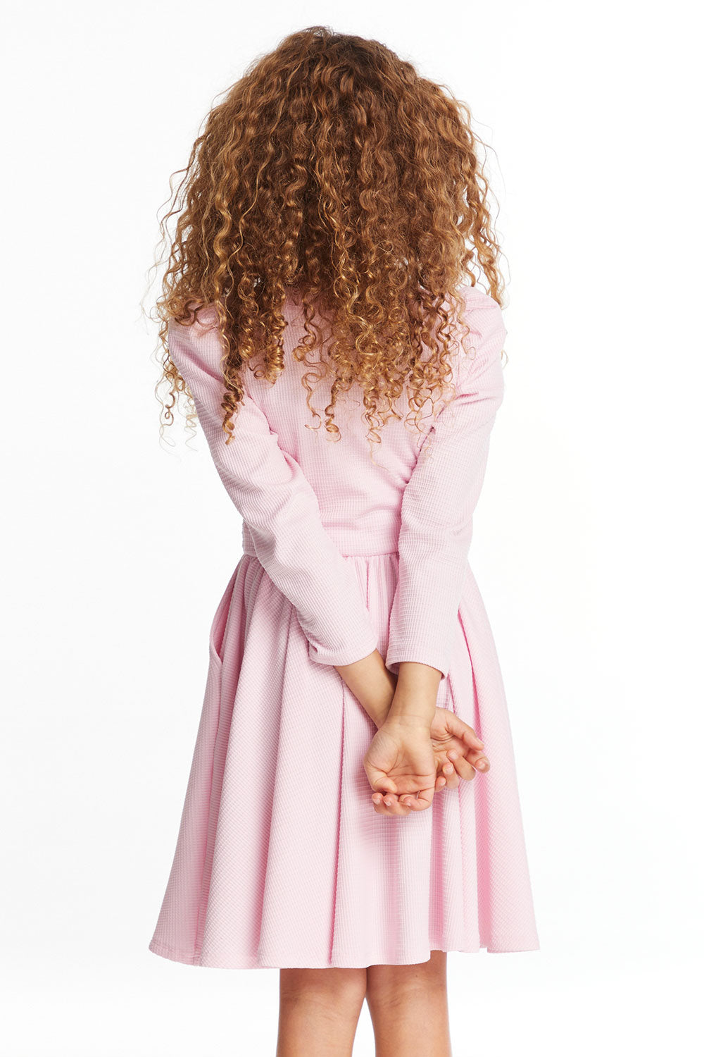 Puff Girls Long Sleeve Ribbon Dress with Twirl Skirt Girls chaserbrand