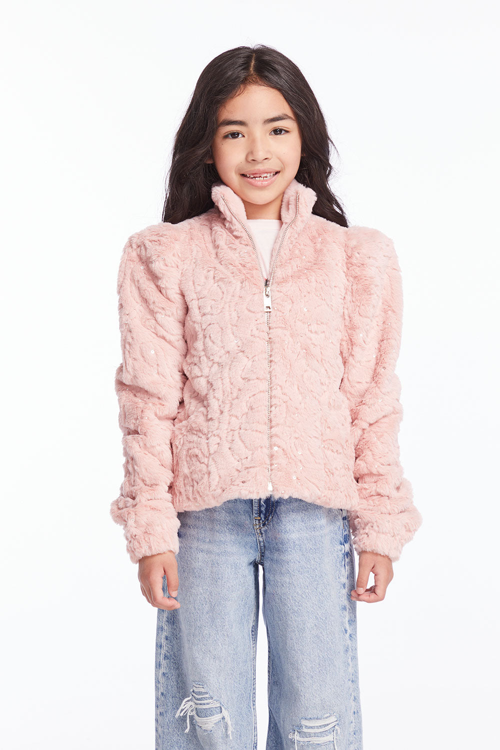 Girls Pinky Puff Sleeve Jacket Girls chaserbrand