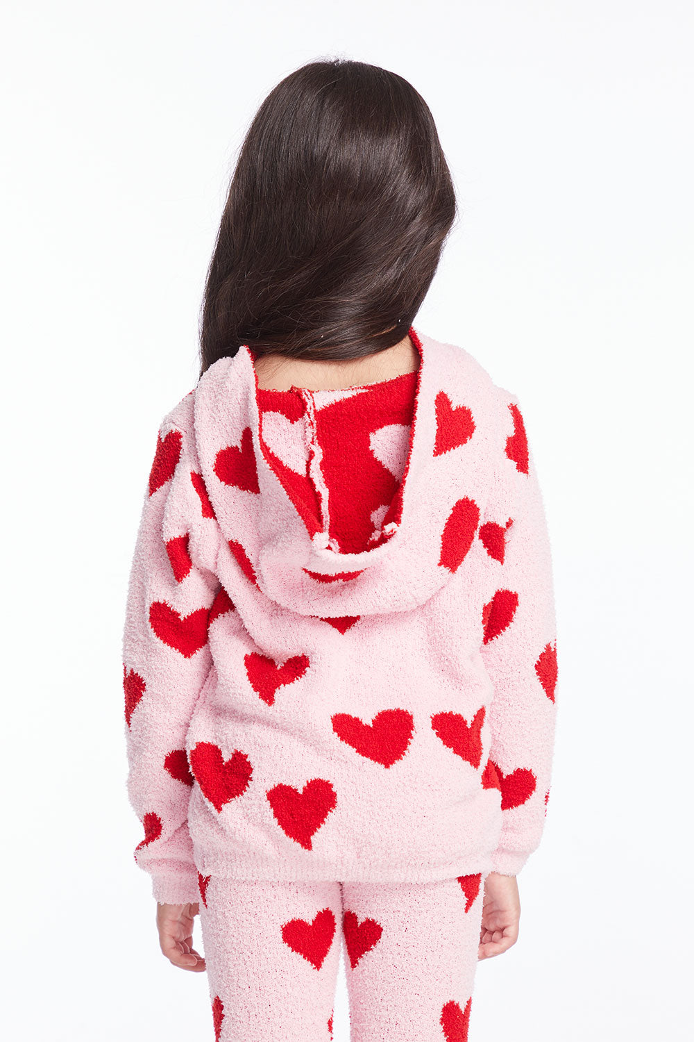 Sugar Heart Girls Semi Cropped Shirred Pullover Hoodie Girls chaserbrand