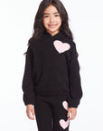 Sweetie Semi Cropped Shirred Girls Pullover Hoodie Girls chaserbrand