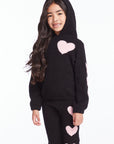 Sweetie Semi Cropped Shirred Girls Pullover Hoodie Girls chaserbrand