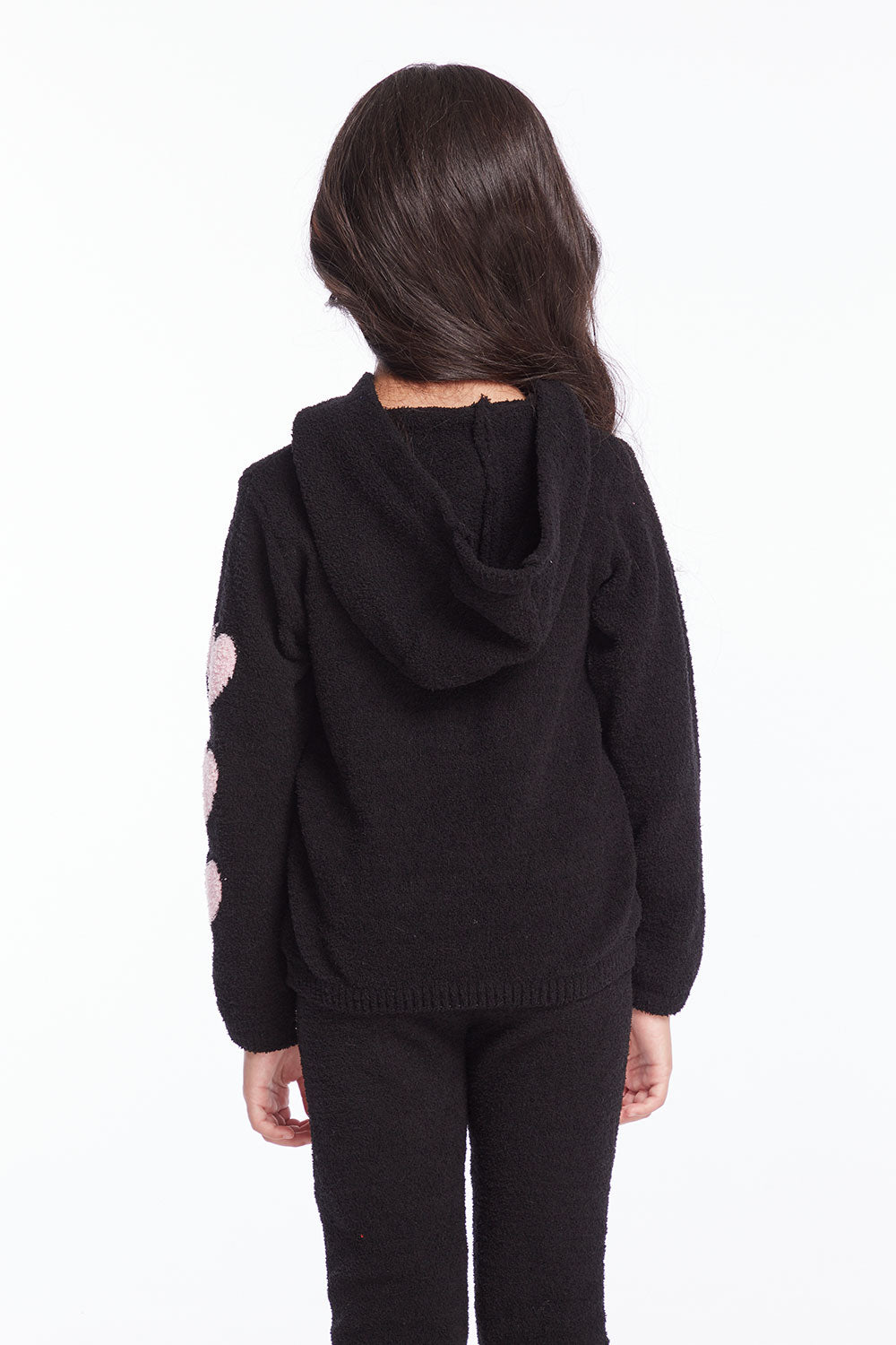 Sweetie Semi Cropped Shirred Girls Pullover Hoodie Girls chaserbrand