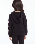 Sweetie Semi Cropped Shirred Girls Pullover Hoodie Girls chaserbrand