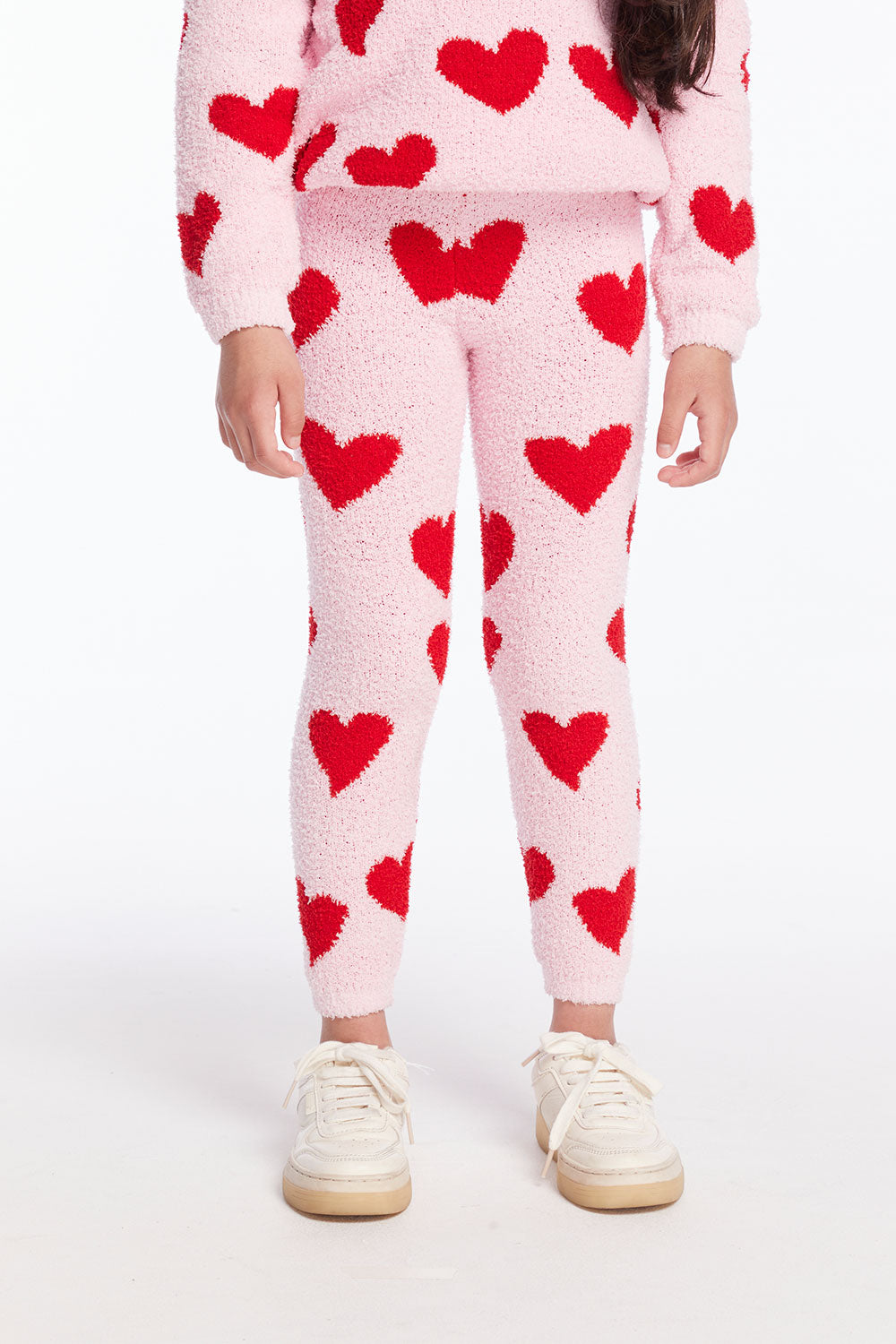 Fuzzy Fleece Sugar Heart Girls Legging Girls chaserbrand