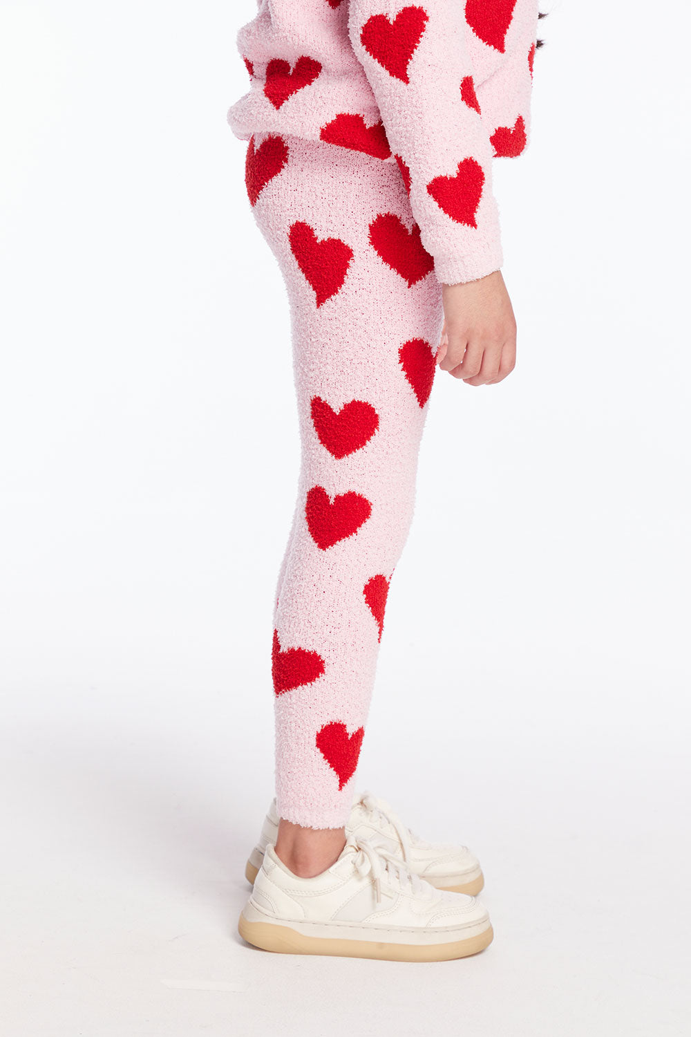 Fuzzy Fleece Sugar Heart Girls Legging Girls chaserbrand