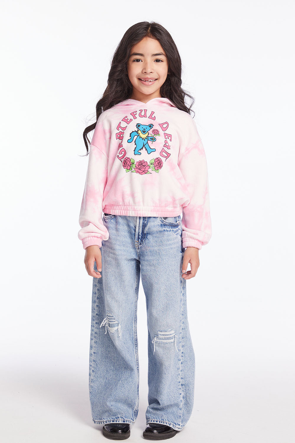 Grateful Dead Bears & Roses Girls Pullover Hoodie Girls chaserbrand