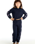 Semi Cropped Shirred Stormy Bows Hoodie Pullover Girls chaserbrand