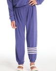 Slim Slouchy Frost Blue Girls Pant with Strappings GIRLS chaserbrand