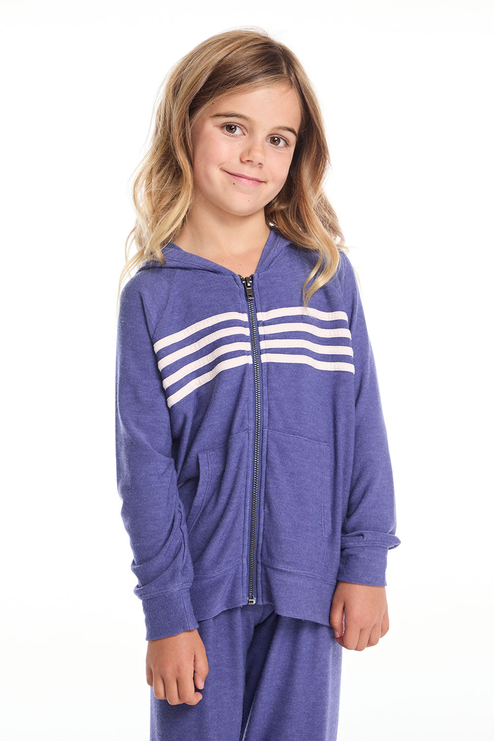 Frost Blue Girls Zip Up Hoodie GIRLS chaserbrand