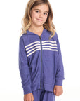Frost Blue Girls Zip Up Hoodie GIRLS chaserbrand