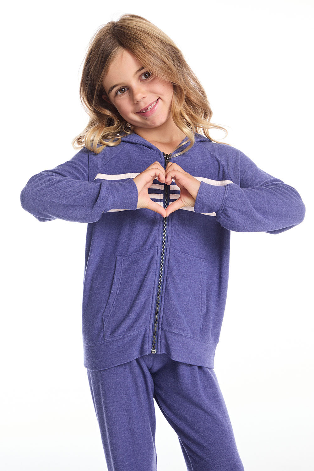 Frost Blue Girls Zip Up Hoodie GIRLS chaserbrand