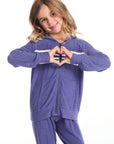 Frost Blue Girls Zip Up Hoodie GIRLS chaserbrand