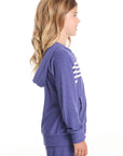 Frost Blue Girls Zip Up Hoodie GIRLS chaserbrand