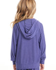Frost Blue Girls Zip Up Hoodie GIRLS chaserbrand