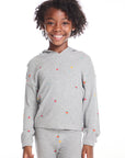 Semi Cropped Shirred Fruity Girls Hoodie Pullover GIRLS chaserbrand