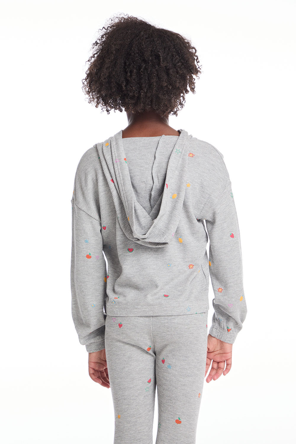 Semi Cropped Shirred Fruity Girls Hoodie Pullover GIRLS chaserbrand