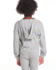 Semi Cropped Shirred Fruity Girls Hoodie Pullover GIRLS chaserbrand