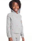 Semi Cropped Shirred Fruity Girls Hoodie Pullover GIRLS chaserbrand
