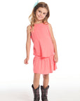 Peplum Electric Coral Girls Skort GIRLS chaserbrand
