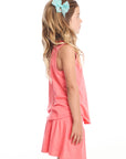 Devin Electric Coral Girls Muscle Tee GIRLS chaserbrand