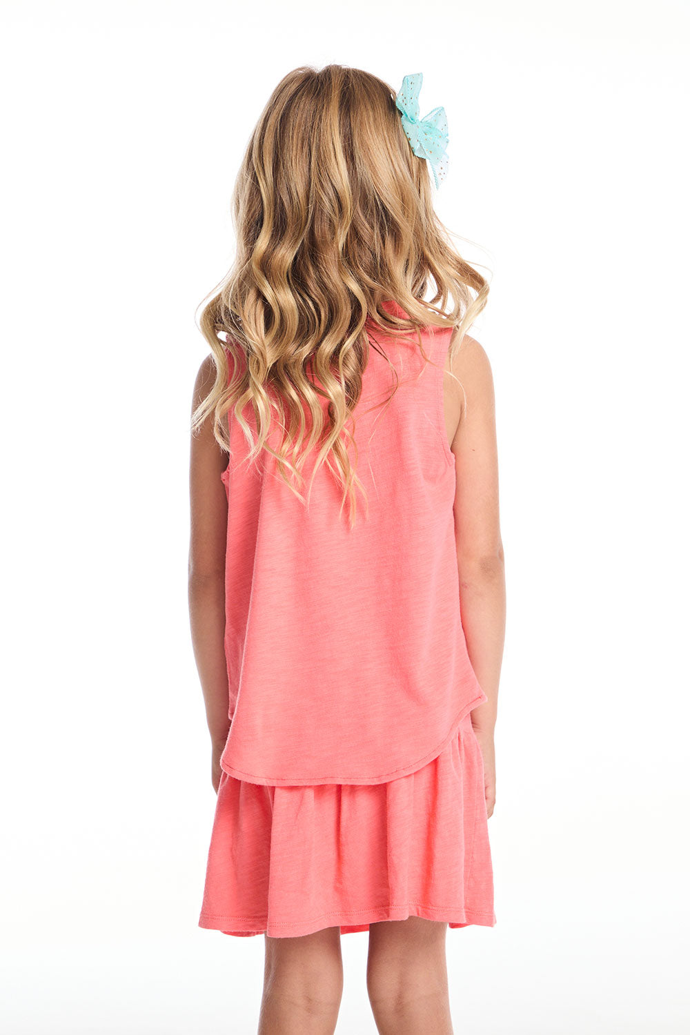 Devin Electric Coral Girls Muscle Tee GIRLS chaserbrand