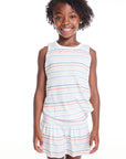Devin Happy Stripe Girls Muscle Tee GIRLS chaserbrand