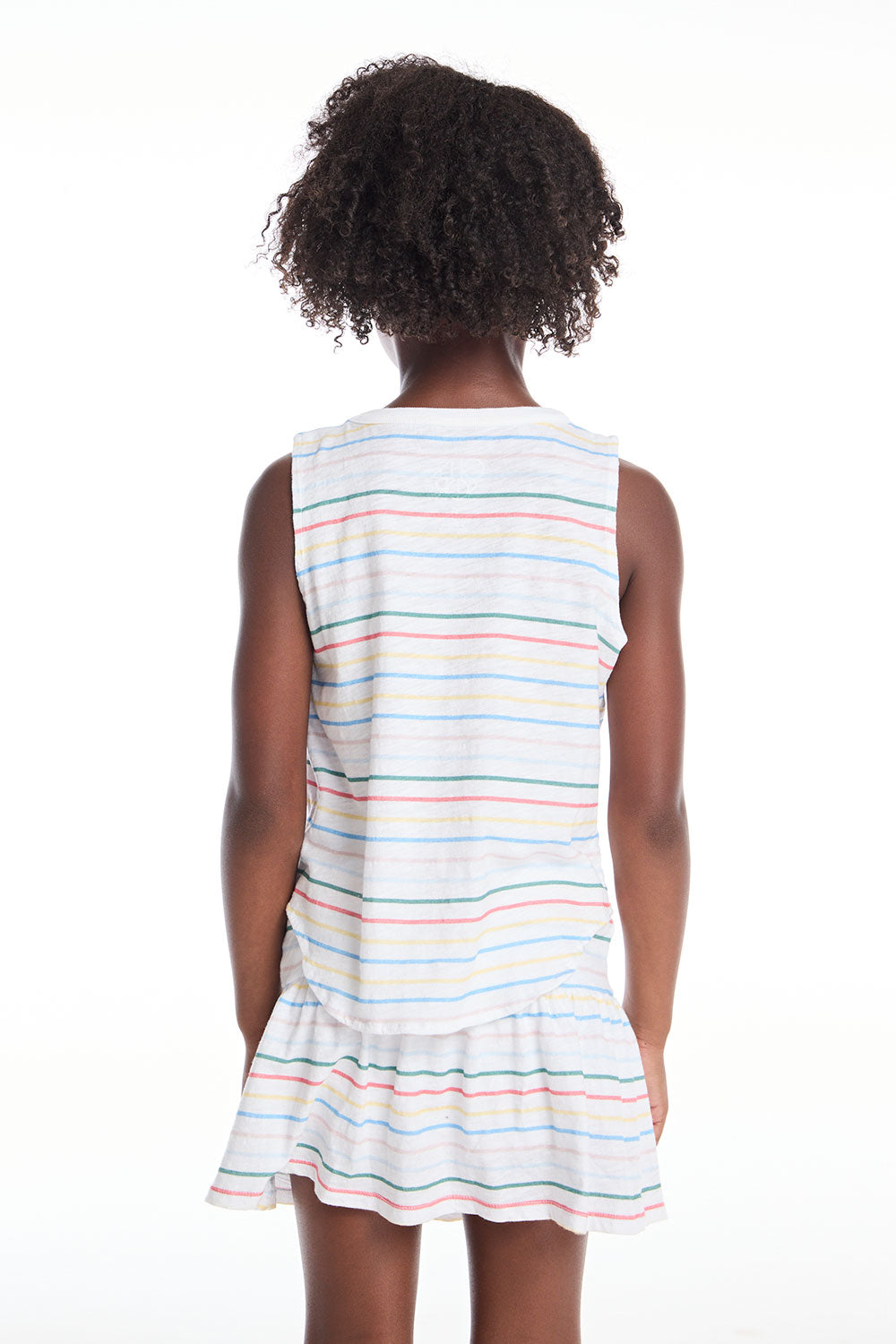 Devin Happy Stripe Girls Muscle Tee GIRLS chaserbrand