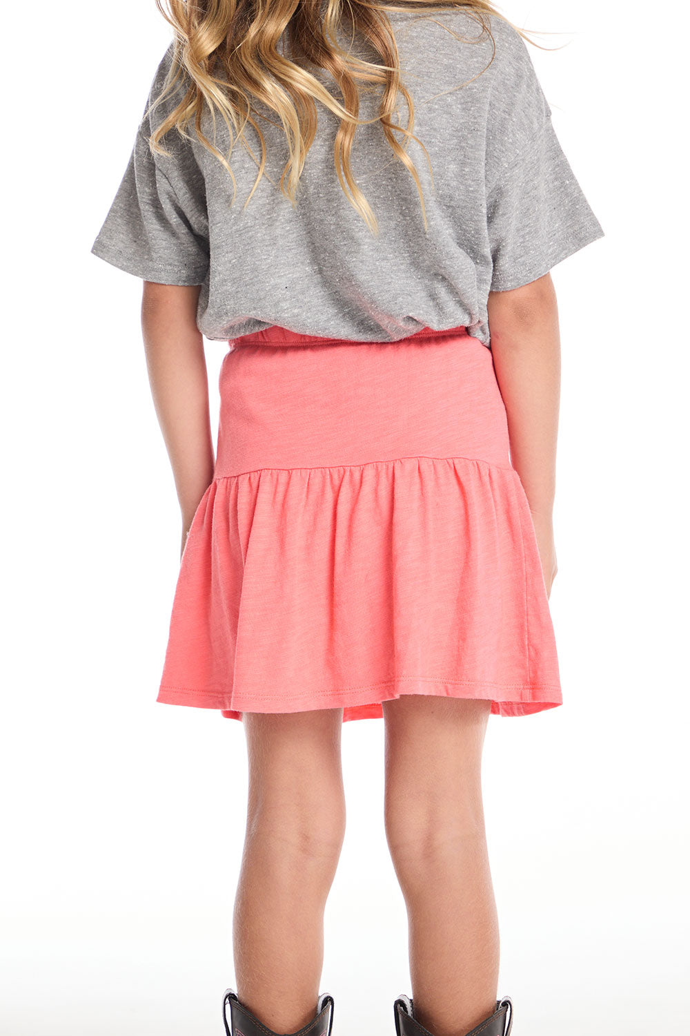 Peplum Electric Coral Girls Skort GIRLS chaserbrand
