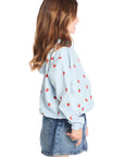 Allover Strawberries Zip Up Hoodie Girls chaserbrand