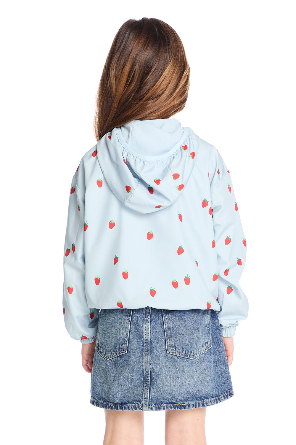 Allover Strawberries Zip Up Hoodie Girls chaserbrand