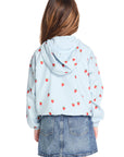 Allover Strawberries Zip Up Hoodie Girls chaserbrand
